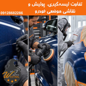 تفاوت لیسه گیری ، پولیش و نقاشی